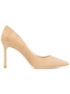 Jimmy Choo Romy Pumps, Women's, Size: 39, Nude/neutrals, Leather/suede