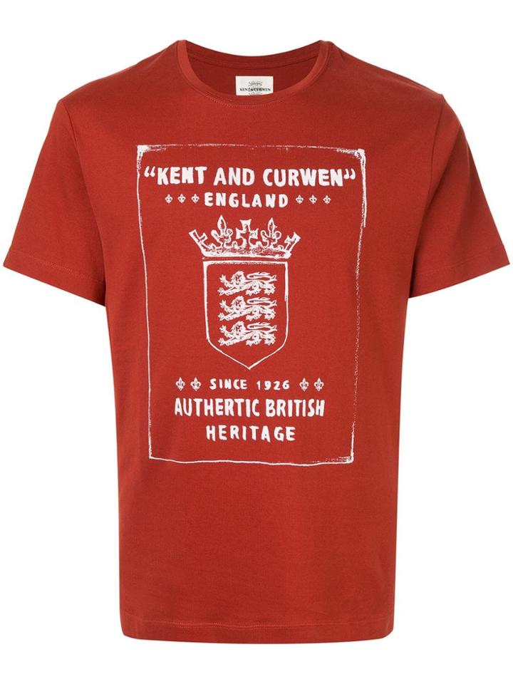 Kent & Curwen Lions Print T-shirt - Red