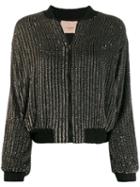 Twin-set Embellished Bomber Jacket - Black