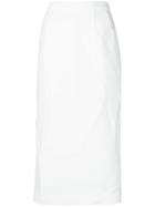 Comme Des Garçons Fitted Midi Skirt - White