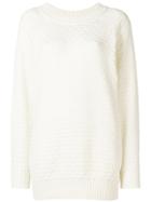 See By Chloé Chunky-knit Longline Sweater - White