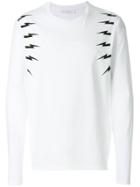 Neil Barrett Lightning Bolt Longsleeved T-shirt - White