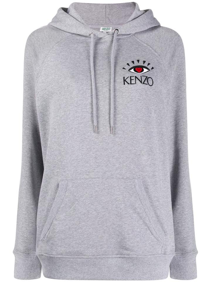 Kenzo Cupid Eye Motif Hoodie - Grey