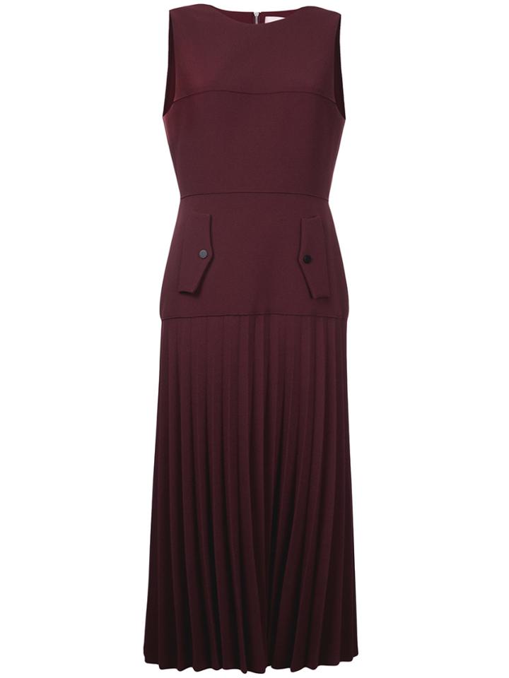 Dion Lee Pleated Jersey-crepe Dress - Red