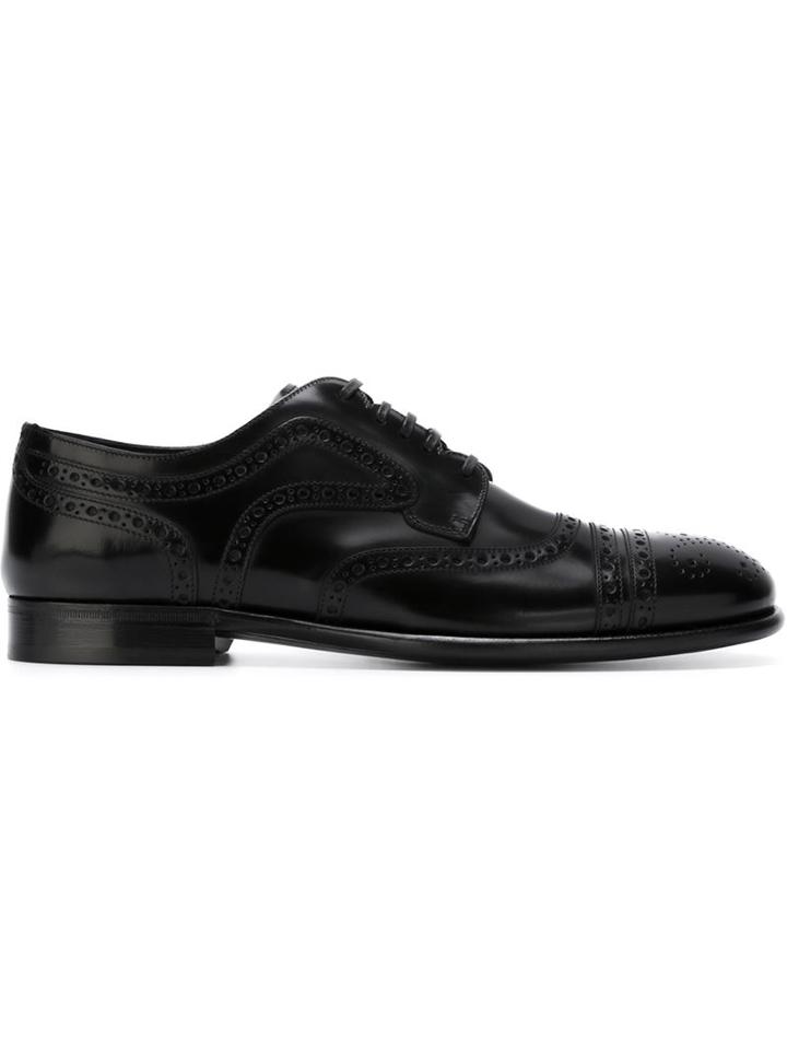 Dolce & Gabbana Classic Brogues, Men's, Size: 41.5, Black, Leather