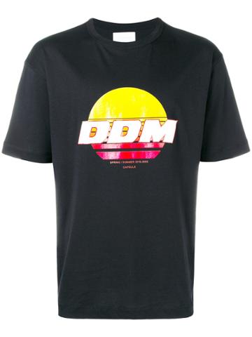Drôle De Monsieur Sunset Logo T-shirt - Black