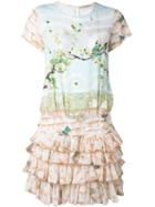 Piccione. Piccione Nature Print Ruffle Dress