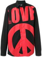 Love Moschino Love Peace Print Shirt - Black