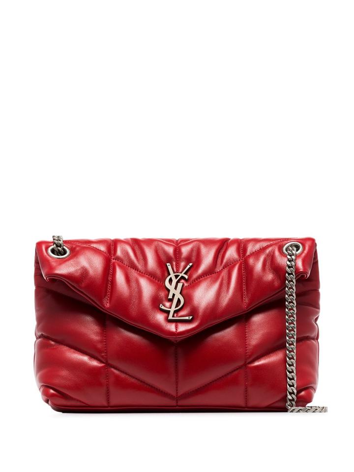 Saint Laurent Red Loulou Quilted Small Leather Shoulder Bag