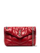 Saint Laurent Red Loulou Quilted Small Leather Shoulder Bag