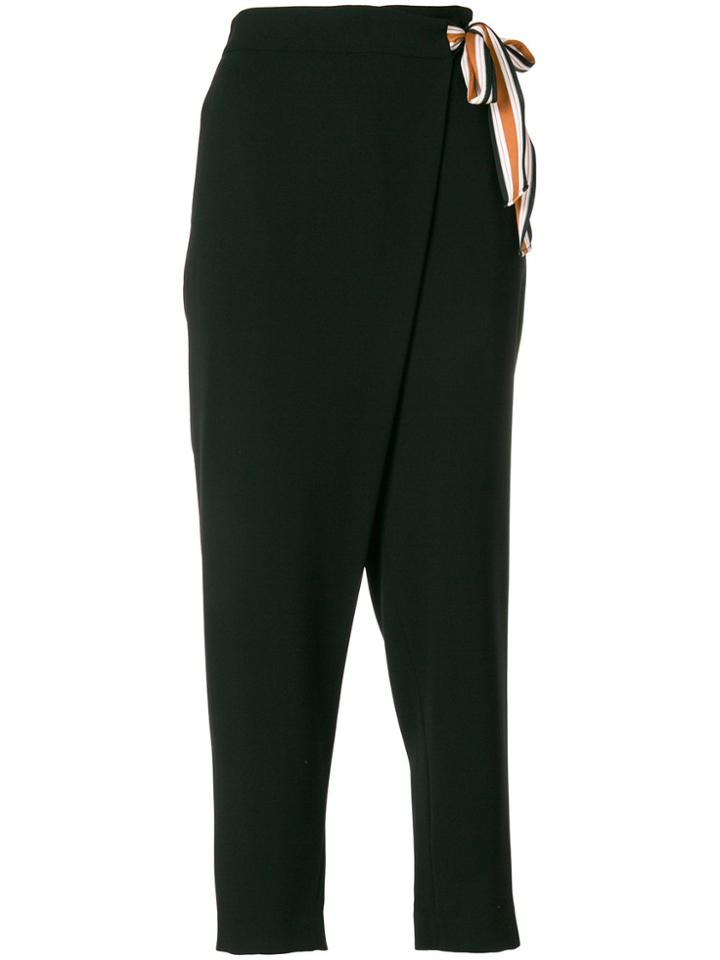 Alberto Biani Tie Waist Trousers - Black