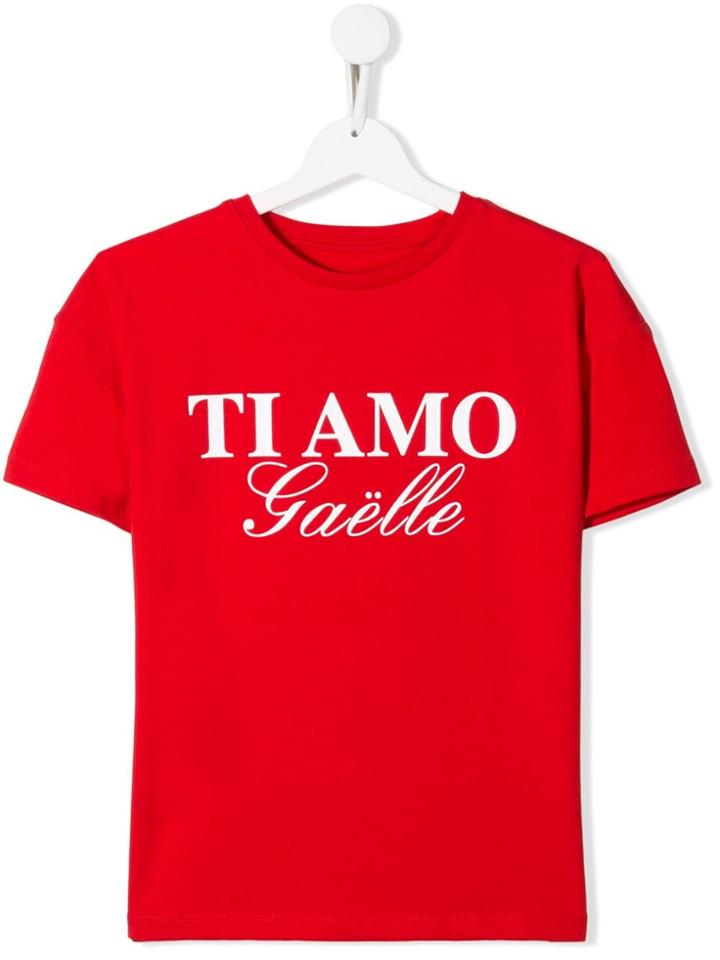 Gaelle Paris Kids Ti Amo T-shirt - Red