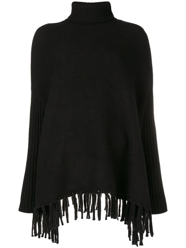 Snobby Sheep Poncho-style Sweater - Black