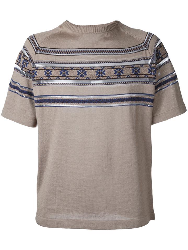 Kolor Striped Detail Jumper - Nude & Neutrals
