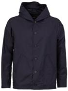 08sircus Hooded Jacket, Men's, Size: 2, Blue, Cotton