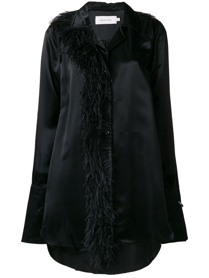 Marques'almeida Feather Embellished Shirt - Black