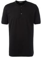 Dolce & Gabbana Henley T-shirt, Men's, Size: 46, Black, Cotton