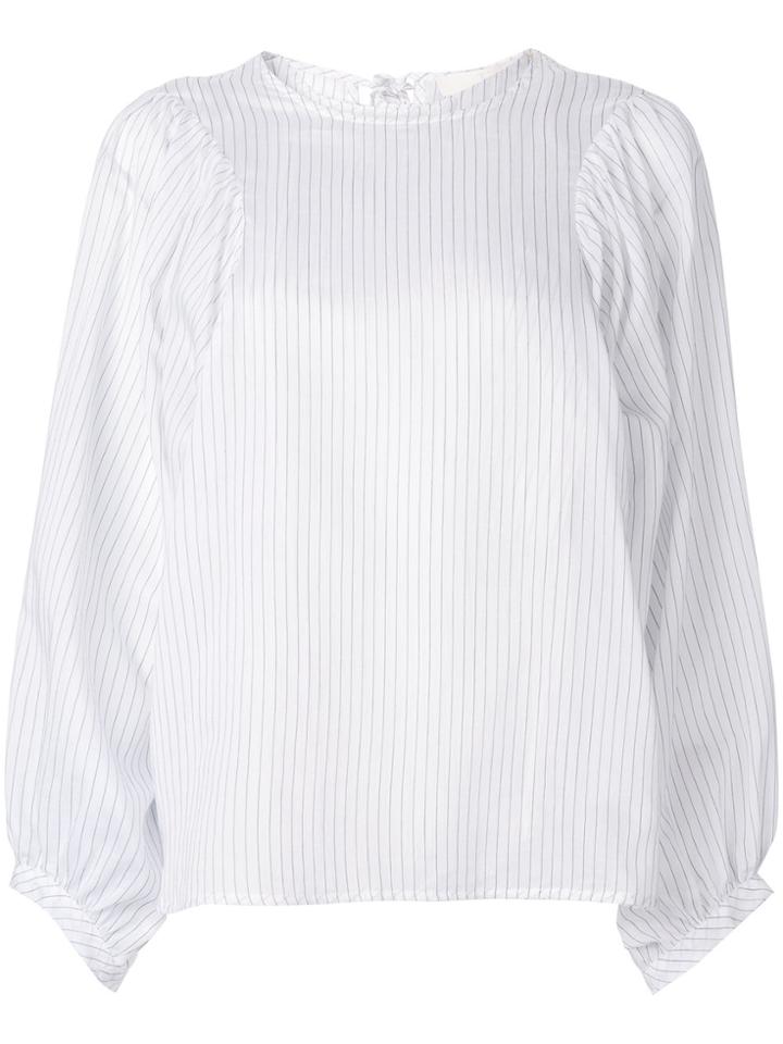 Tela Striped Blouse - White