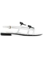 Fabrizio Viti Bow Embellished Sandals - Metallic