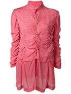Comme Des Garçons Vintage Gathered Detail Jacket - Pink & Purple