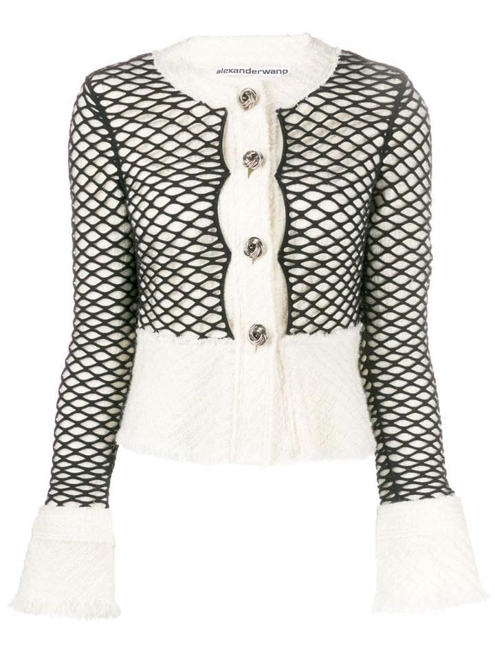 Alexander Wang Layered Mesh Cropped Jacket - White