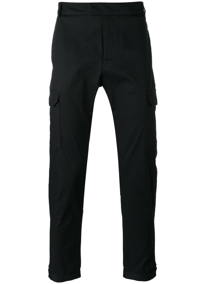Les Hommes - Straight Trousers - Men - Cotton/spandex/elastane - 46, Black, Cotton/spandex/elastane