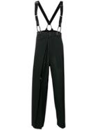 Jean Paul Gaultier Vintage Flappy Pinstriped Trousers - Black