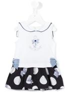Lapin House - Polka Dot Skirt Dress - Kids - Cotton/spandex/elastane - 18 Mth, White