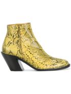 A.f.vandevorst Snake Print Ankle Boots - Yellow & Orange