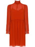 See By Chloé Drop-waist Chiffon Dress - Red