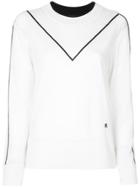 Adam Lippes Contrast Stripe Sweatshirt - White