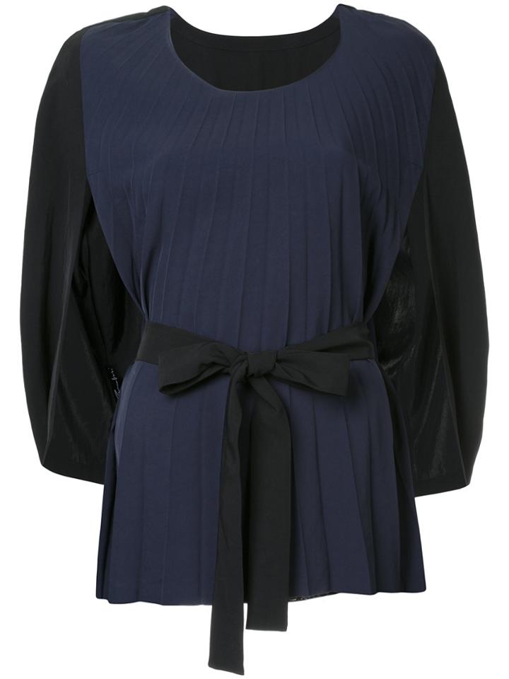 Zambesi Pleated Cape Top - Blue