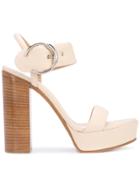 Chloé Platform Heel Sandals - White
