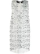 Gianluca Capannolo Floral Lace Short Dress - White