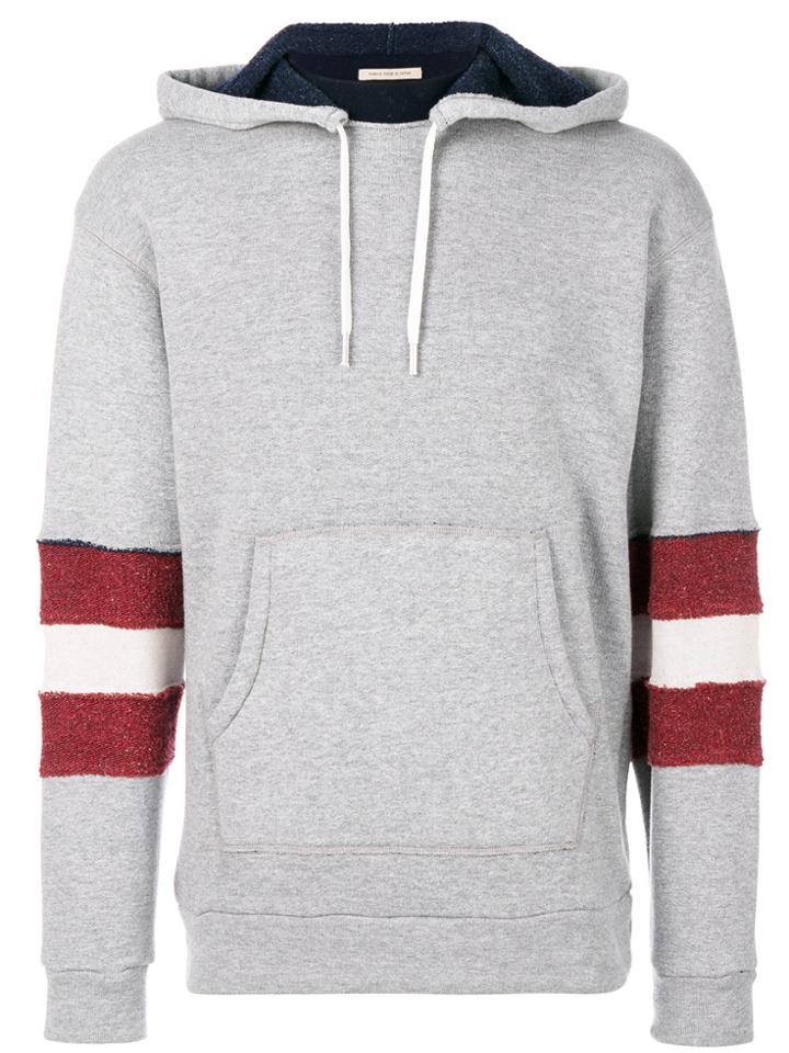 Maison Kitsuné Stripe Detail Hoodie - Grey
