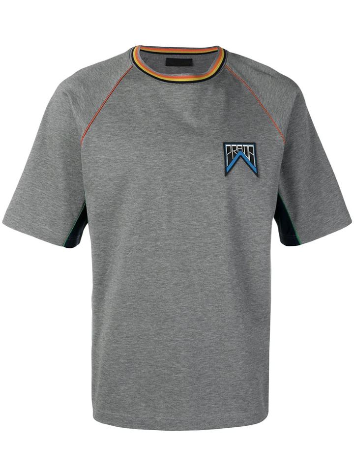 Prada Logo Patch T-shirt - Grey
