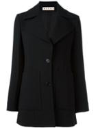 Marni Patch Pocket Jacket, Women's, Size: 42, Black, Cotton/viscose/virgin Wool