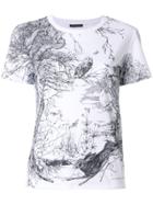 Alexander Mcqueen Woodland Print T-shirt - White