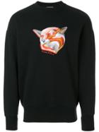 Maison Kitsuné Cat Print Sweatshirt - Black