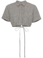 Sandy Liang Volvic Gingham Top - Black