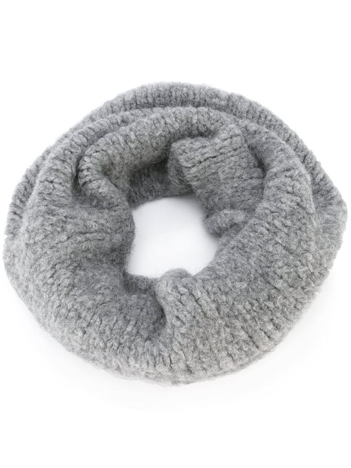 Erika Cavallini Classic Snood, Women's, Grey, Acrylic/polyamide/spandex/elastane/alpaca