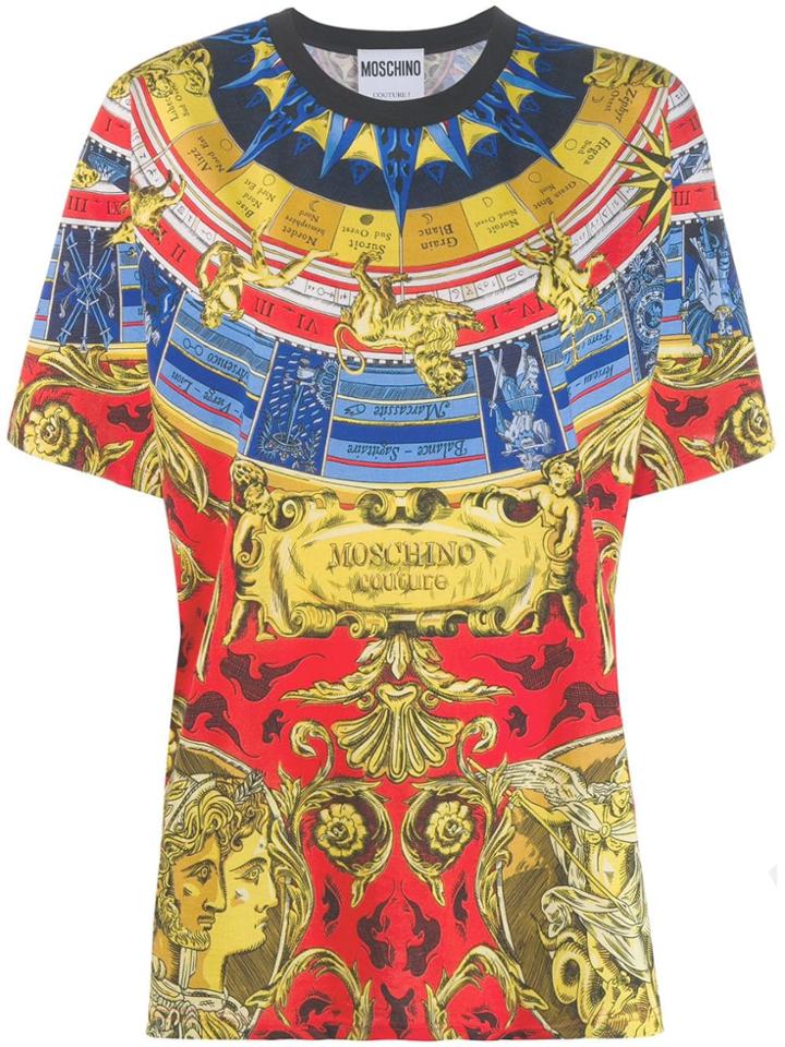 Moschino Baroque Print T-shirt - Yellow