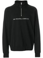 Pop Trading International Zipped Neck Sweatshirt - Black