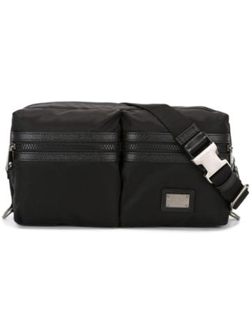 Dolce & Gabbana Double Compartment Bumbag, Men's, Black, Nylon/leather