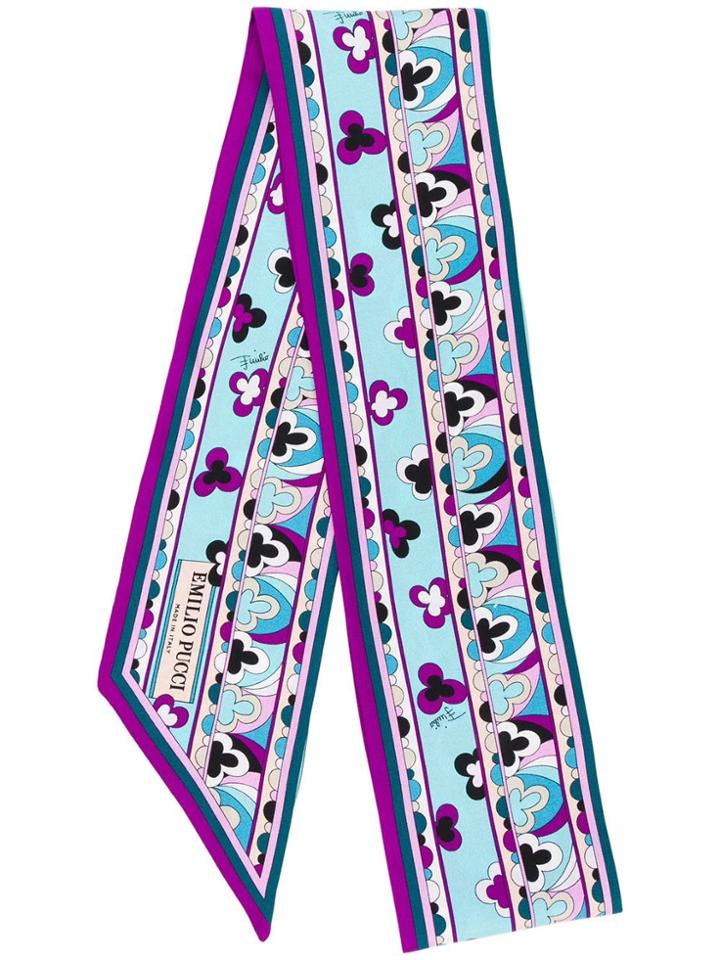 Emilio Pucci Small Printed Scarf - Pink & Purple