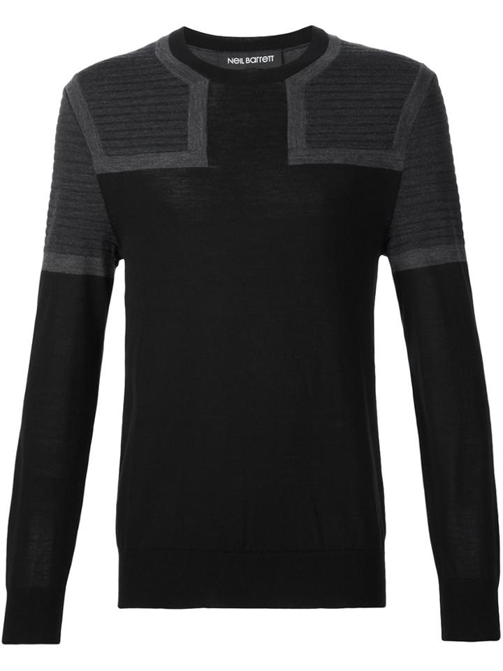 Neil Barrett Colour Block Jumper - Black