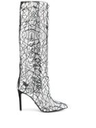Balmain Joris Mirror-embellished Boots - Silver