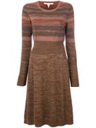 Marc Jacobs Striped Knitted Dress - Brown