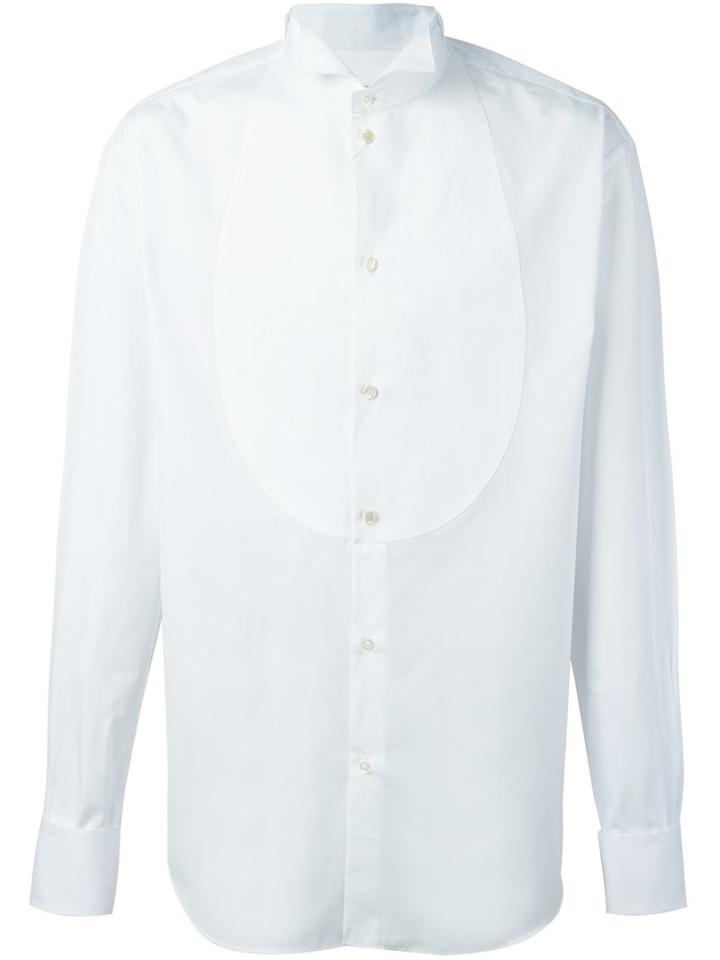 Armani Collezioni Wing Tip Collar Shirt, Men's, Size: 40, White, Cotton