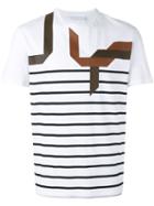 Neil Barrett - Abstract Striped T-shirt - Men - Cotton - Xl, White, Cotton